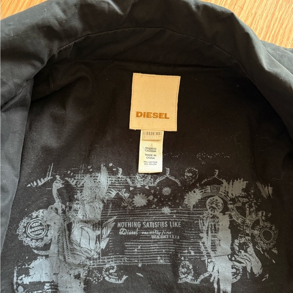 Diesel Women's black jacket with Gold Zippers - Picture 8 of 10